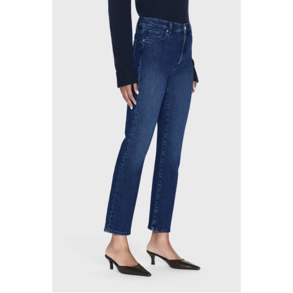 FRAME Le High Straight High-Rise Jeans Sz 26 Dark Wash in Thunderstorm